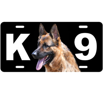 License Plate with German Shepherd-Elite K-9