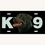 License Plate with Rottweiller