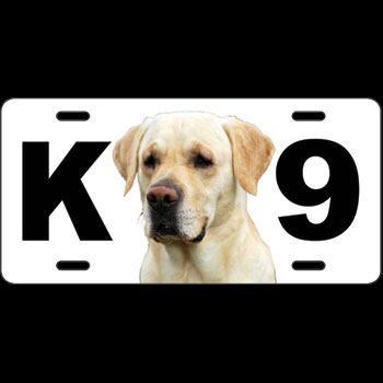 License Plate-Yellow Lab