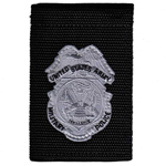 Badge Holder with Sewn on Cloth Army Patch